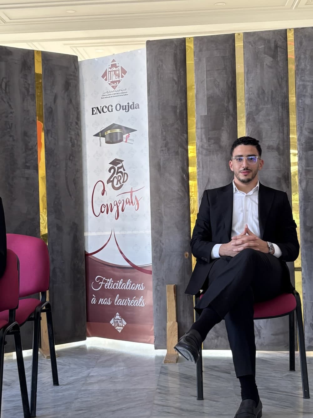 Anass Bouchaib at ENCG Oujda graduation
